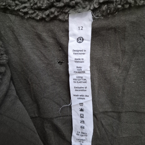 Lululemon Cinchable Fleece Zip-Up Jacket 12 Olive Green Athleisure Minimalist - Picture 11 of 16